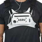 White Fashion Men Lightweight Chest Bag Running Pack For Workouts Running Phone Holder With Extra Storage Minimalist Design Stevvex