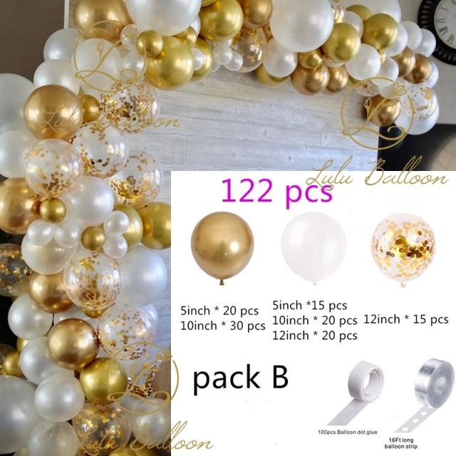White Gold And Transparent Latex Air Balloons Pack For Baby Shower Birthday Party Decor Bridal Showers Baby Showers Wedding Party Stevvex