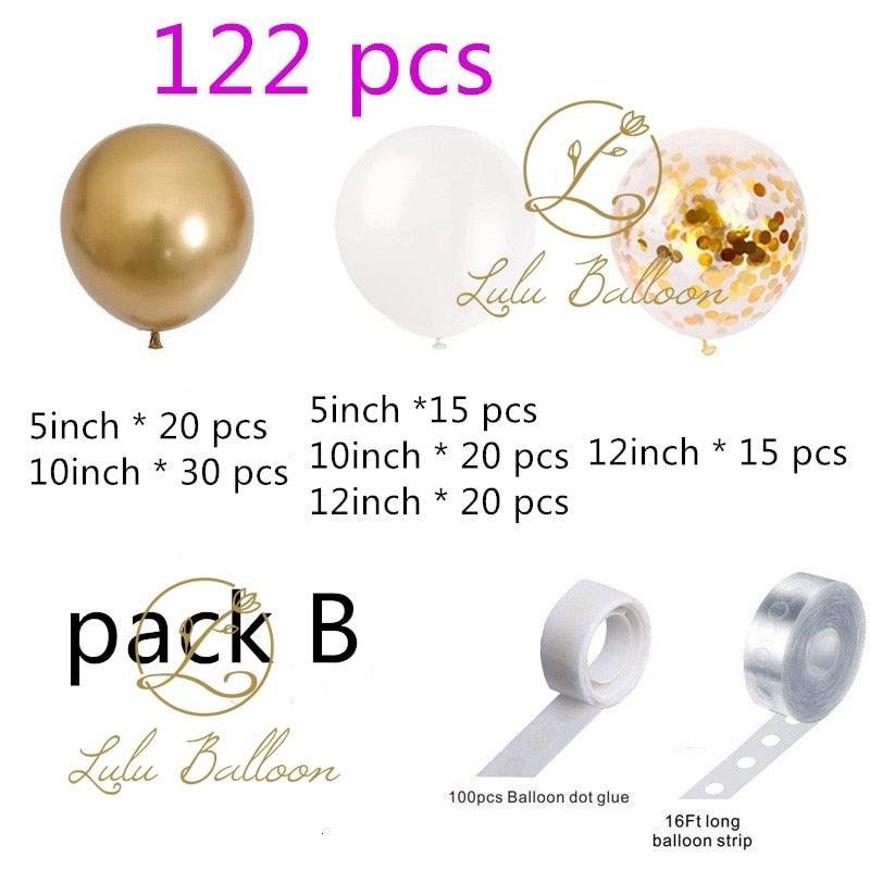 White Gold And Transparent Latex Air Balloons Pack For Baby Shower Birthday Party Decor Bridal Showers Baby Showers Wedding Party Stevvex