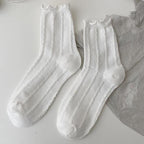 White Lace Socks Women Heart Bowknot Cotton Socks Femme Sweet Socks Ankle Socks Dress Socks For Women Stevvex