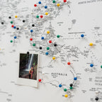 World Map on Canvas - White - SJB-DIAMOND ELITES