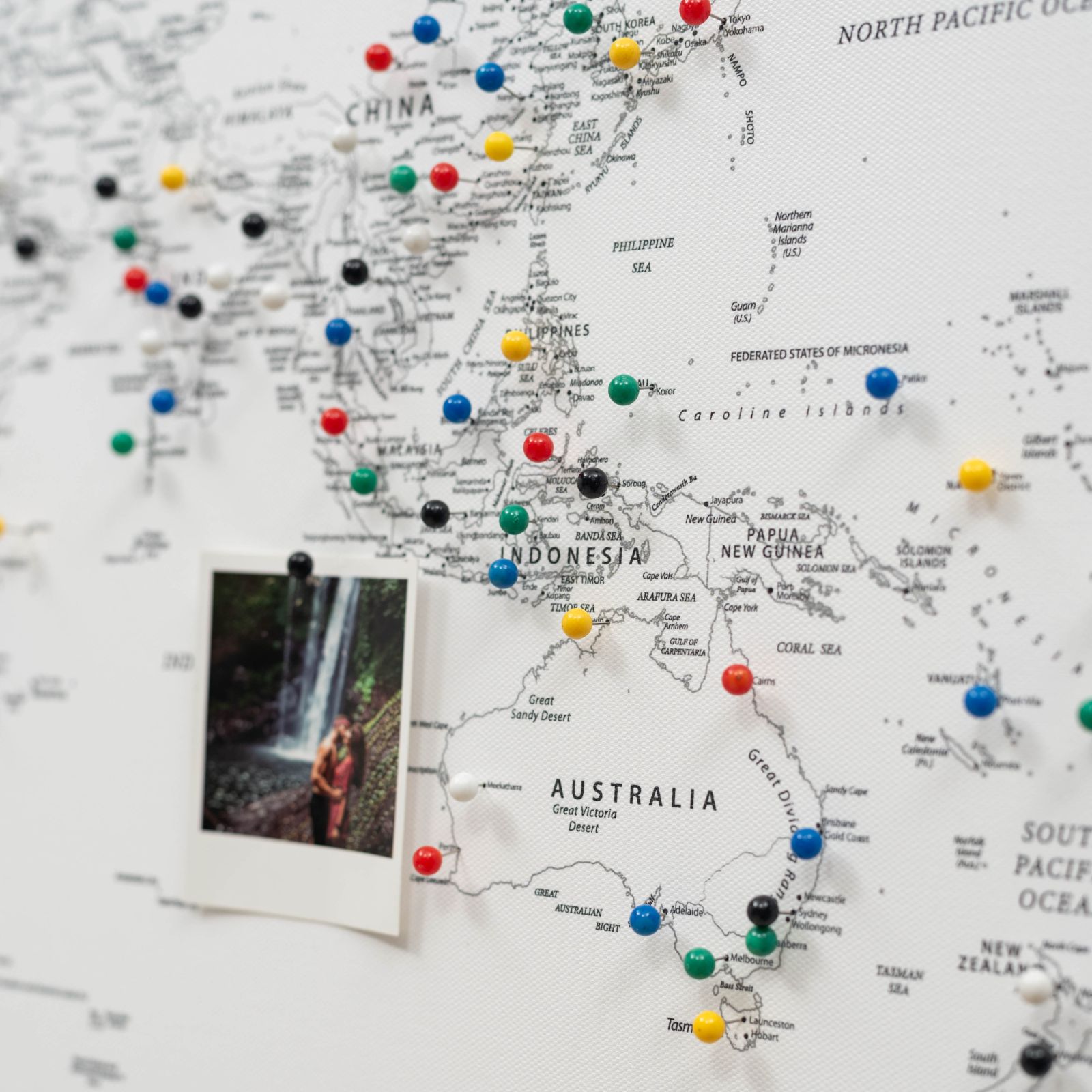 World Map on Canvas - White - SJB-DIAMOND ELITES