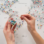 World Map on Canvas - White - SJB-DIAMOND ELITES