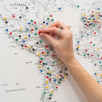 World Map on Canvas - White - SJB-DIAMOND ELITES