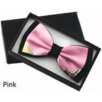White Men Elegant Polyester Butterfly Bowtie Metal Corners Wedding Bowtie Party Bow Ties Stevvex
