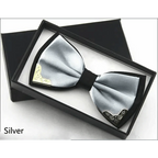 White Men Elegant Polyester Butterfly Bowtie Metal Corners Wedding Bowtie Party Bow Ties Stevvex