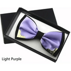White Men Elegant Polyester Butterfly Bowtie Metal Corners Wedding Bowtie Party Bow Ties Stevvex