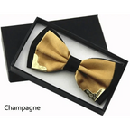 White Men Elegant Polyester Butterfly Bowtie Metal Corners Wedding Bowtie Party Bow Ties Stevvex