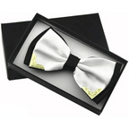 White Men Elegant Polyester Butterfly Bowtie Metal Corners Wedding Bowtie Party Bow Ties Stevvex