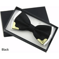 White Men Elegant Polyester Butterfly Bowtie Metal Corners Wedding Bowtie Party Bow Ties Stevvex