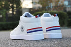 White Men Winter Plush Shoes Boys Comfort Sneakers Leather High Top Sneakers Trendy Style Casual Shoes Fashion Sneakers Breathable Comfort Walking Shoes For Mens Stevvex