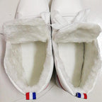 White Men Winter Plush Shoes Boys Comfort Sneakers Leather High Top Sneakers Trendy Style Casual Shoes Fashion Sneakers Breathable Comfort Walking Shoes For Mens Stevvex