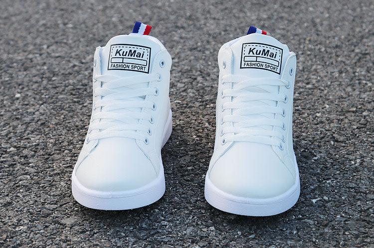 White Men Winter Plush Shoes Boys Comfort Sneakers Leather High Top Sneakers Trendy Style Casual Shoes Fashion Sneakers Breathable Comfort Walking Shoes For Mens Stevvex