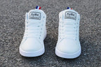 White Men Winter Plush Shoes Boys Comfort Sneakers Leather High Top Sneakers Trendy Style Casual Shoes Fashion Sneakers Breathable Comfort Walking Shoes For Mens Stevvex