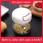 White Mini Multifunctional Kitchen Accessories Vegetable Press Manual Puller Cutting And Stirring Kitchen Gadgets Masher