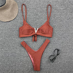 White Push Up Woman Swimsuit Bikini Set Two Piece Smocked Swimsuits Ruffle Off Shoulder Bathing Suit With High Waist Bottoms New Summer Beach Bikini Set Solid Swimming Suit For Women Swimwear Bathing Suit Stevvex