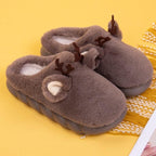 White Slippers For Women Fuzzy Cute Antlers Warm Animal Memory Foam Plush Women Men Indoor Outdoor Bedroom Slippers Fur Home Slippers For Women Memory Foam Anti-Slip Cozy Fluffy Outdoor Indoor Warm Slippers