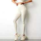 White Women High Waist Yoga Pants Push Up Fitness Leggings Long Pants  Women Clothing Stevvex