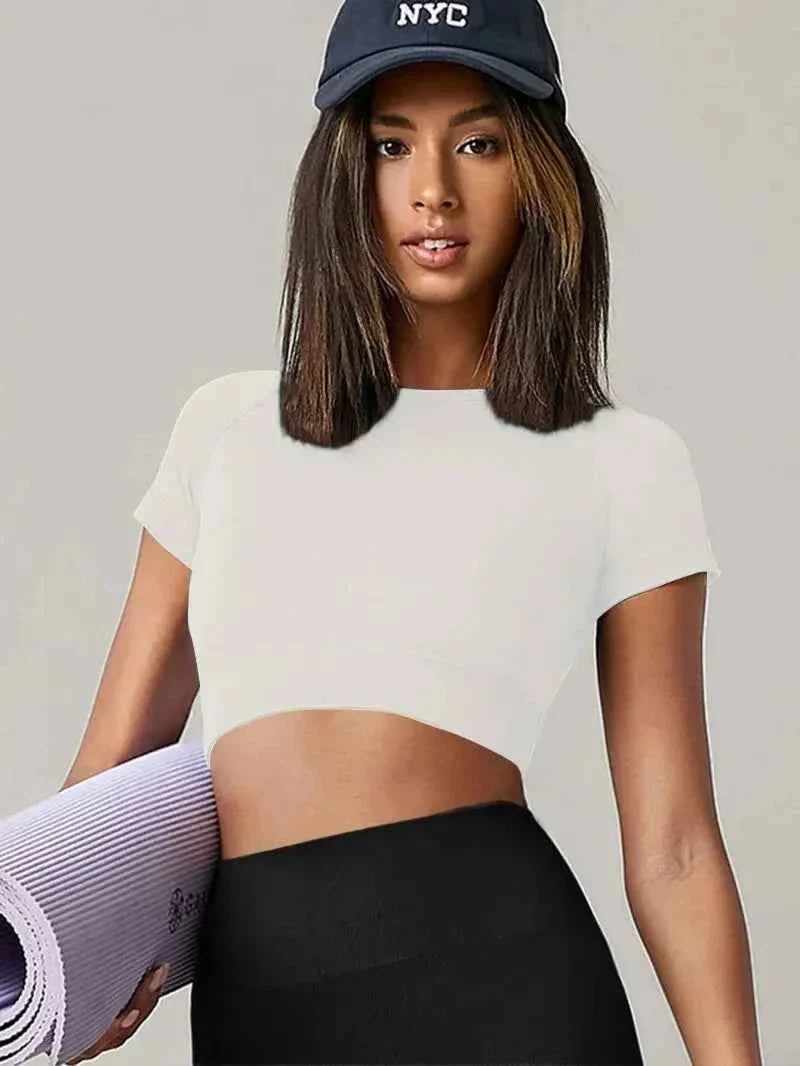 THRIXINE Elite Crop Top: Premium Black Activewear THRIXINE