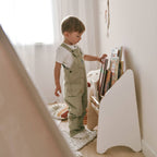 Wooden Montessori Bookshelf White - SJB-DIAMOND ELITES