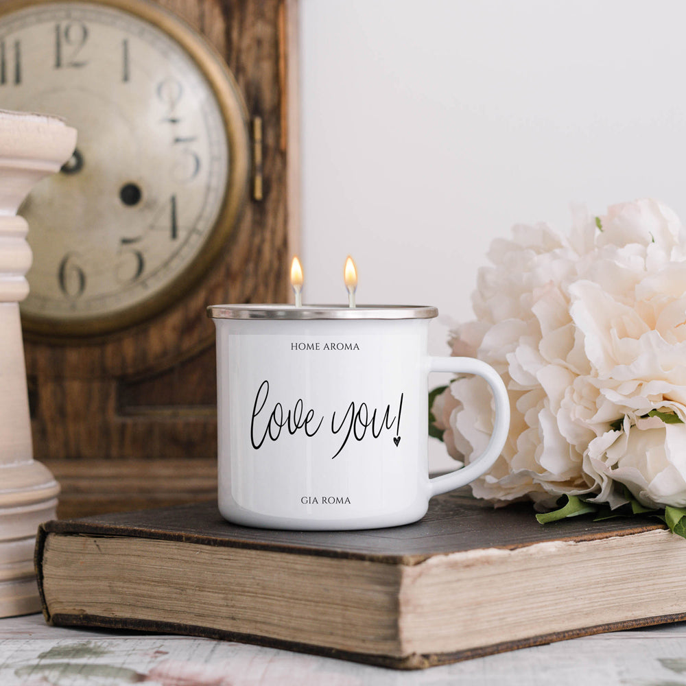 16oz Reusable Metal Candle Mug Scented Soy Candle Gift BandsCo Straps