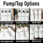 32oz White Plastic Refillable Dispenser Bottles - Reusable Soap Lotion Pump BandsCo Straps