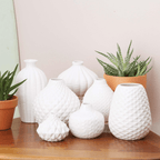 Whitney Ceramic Vases White Artisan Decorative Vase Set Or Single For Mantel BandsCo Straps