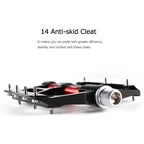 Wide Flat Mountain Road Cycling Bicycle Bike Pedal 3 Sealed Bearings 9/16 in Aluminum With Removable Antiskid Cleats Mountain Bike Pedal Platform Flat Bicycle Pedals Aluminum Alloy Non-Slip Metal Bike Pedals With 3 Bearings For Road Stevvex