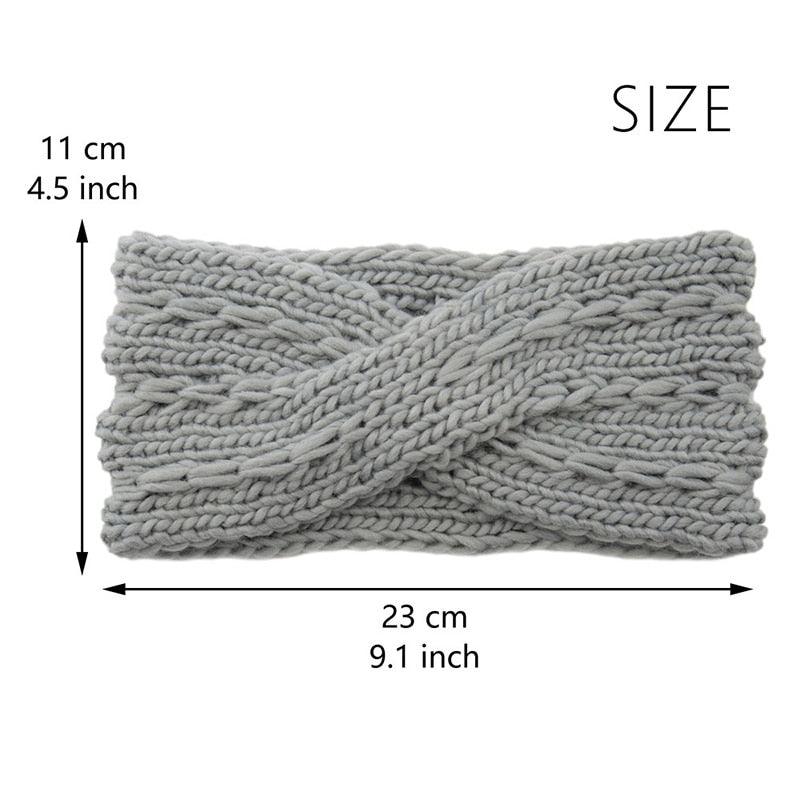 Wide Knitted Headband Bows Knotted Winter Women Turban Hair Accessories For Girls Lady Soft Knitting Winter Headbands Gorgeous Hair Accessories For Women Stevvex