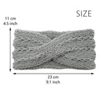 Wide Knitted Headband Bows Knotted Winter Women Turban Hair Accessories For Girls Lady Soft Knitting Winter Headbands Gorgeous Hair Accessories For Women Stevvex
