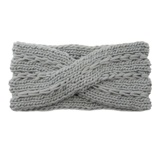 Wide Knitted Headband Bows Knotted Winter Women Turban Hair Accessories For Girls Lady Soft Knitting Winter Headbands Gorgeous Hair Accessories For Women Stevvex