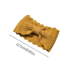 Wide Knitted Headband Bows Knotted Winter Women Turban Hair Accessories For Girls Lady Soft Knitting Winter Headbands Gorgeous Hair Accessories For Women Stevvex