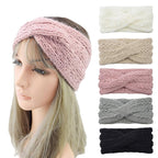 Wide Knitted Headband Bows Knotted Winter Women Turban Hair Accessories For Girls Lady Soft Knitting Winter Headbands Gorgeous Hair Accessories For Women Stevvex