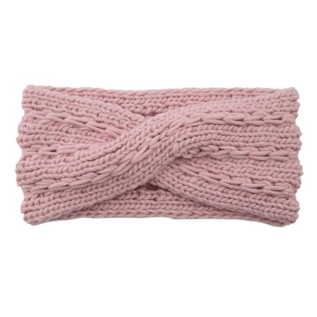 Wide Knitted Headband Bows Knotted Winter Women Turban Hair Accessories For Girls Lady Soft Knitting Winter Headbands Gorgeous Hair Accessories For Women Stevvex