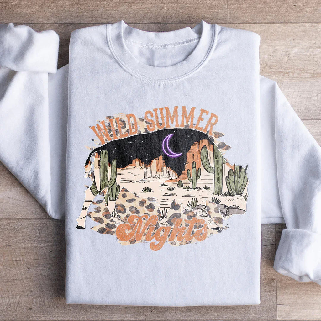 Wild Summer Nights Sweatshirt Peachy Sunday