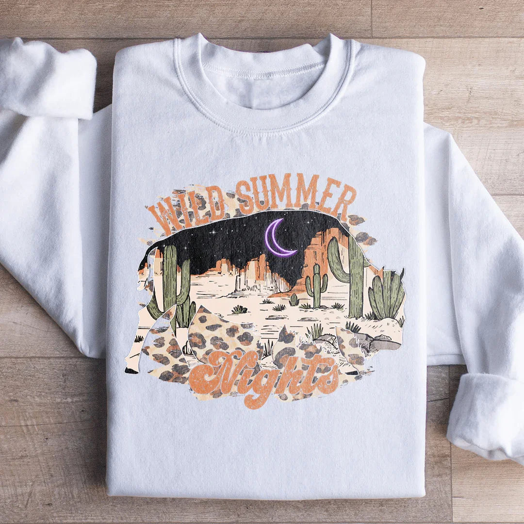 Wild Summer Nights Sweatshirt Peachy Sunday