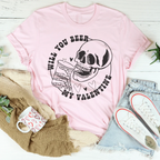 Will You Beer My Valentine Tee Peachy Sunday