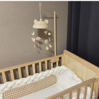 Wind Chime With Wooden Pendant Kids Room Decoration Wall Hanging Ornaments Clouds and Stars Sooth Pendant Toy  Nursery Decoration Gift for Newborn Boys and Girls Stevvex