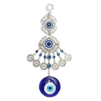 Wind Chimes Evil Eye Pendants Home Wall Hanging Decor Blessing Protection Gift Blue Evil Eye Wall Hanging Ornament With Round Eye Design Metal Home Decor Protection And Good Luck Charm Gift Blessing Protection Gift  Dream Catcher Blue Rhinestone Stevvex