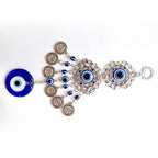 Wind Chimes Evil Eye Pendants Home Wall Hanging Decor Blessing Protection Gift Blue Evil Eye Wall Hanging Ornament With Round Eye Design Metal Home Decor Protection And Good Luck Charm Gift Blessing Protection Gift  Dream Catcher Blue Rhinestone Stevvex
