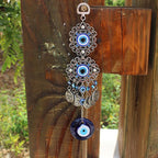 Wind Chimes Evil Eye Pendants Home Wall Hanging Decor Blessing Protection Gift Blue Evil Eye Wall Hanging Ornament With Round Eye Design Metal Home Decor Protection And Good Luck Charm Gift Blessing Protection Gift  Dream Catcher Blue Rhinestone Stevvex