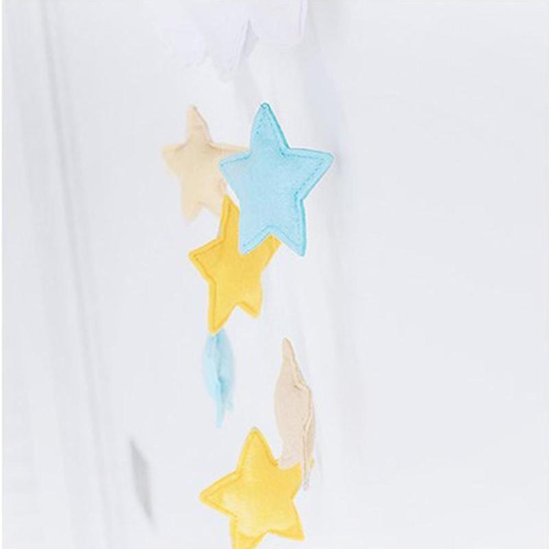 Wind Chimes Handmade Cloud Felt Love Pendant Baby Children Cloud Bed Bell Mobile Crib Jewelry Creative Pendant  Bedroom Loving Ceiling Hanging Heart Decor Girls Wind Chime Nursery Decoration Stevvex
