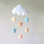 Wind Chimes Handmade Cloud Felt Love Pendant Baby Children Cloud Bed Bell Mobile Crib Jewelry Creative Pendant  Bedroom Loving Ceiling Hanging Heart Decor Girls Wind Chime Nursery Decoration Stevvex