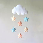 Wind Chimes Handmade Cloud Felt Love Pendant Baby Children Cloud Bed Bell Mobile Crib Jewelry Creative Pendant  Bedroom Loving Ceiling Hanging Heart Decor Girls Wind Chime Nursery Decoration Stevvex
