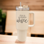 Probably Wine 40oz Tumbler - Insulated Stainless Travel Cup, Funny Wine Flask BandsCo Straps