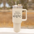 Probably Wine 40oz Tumbler - Insulated Stainless Travel Cup, Funny Wine Flask BandsCo Straps