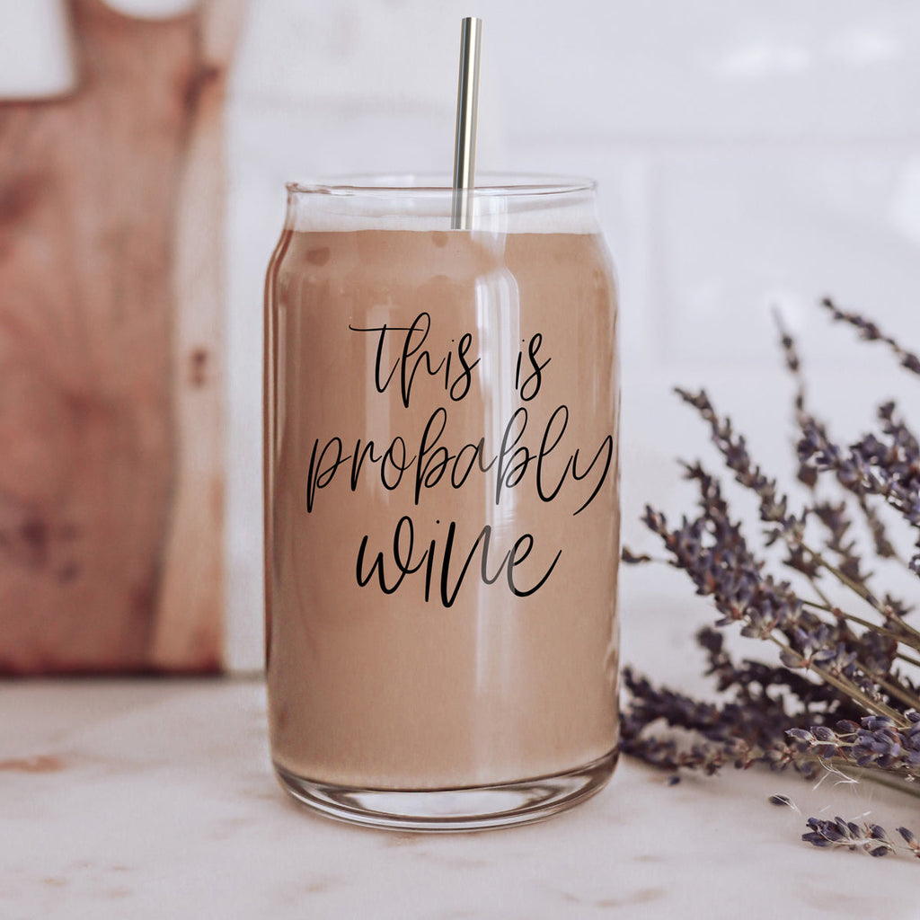17oz Glass Tumbler With Bamboo Lid, 2 Stainless Straws and Straw Cleaner BandsCo Straps