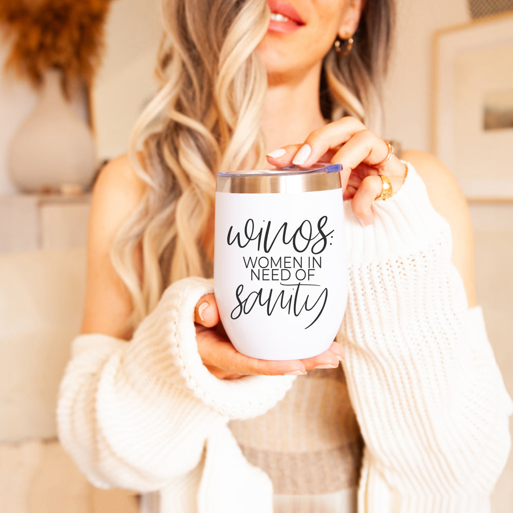 12Oz Stainless Steel Mug With Lid BPA Free Hand Wash Only Design On Front Portable Travel Cup BandsCo Straps