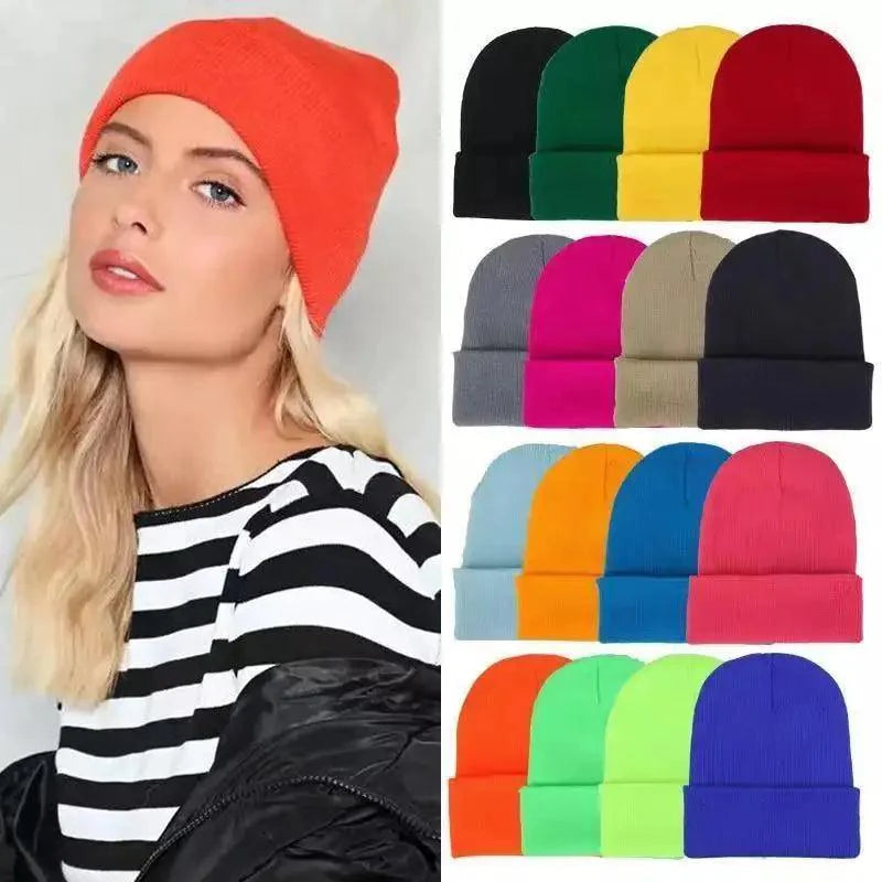Winter Beanie Hats For Men And Women One Size Beanies Knitted Solid Cool Hat Girls Autumn Female Beanie Warm Comfortable Soft Casual Cap For Cold Weather Stevvex