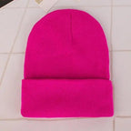 Winter Beanie Hats For Men And Women One Size Beanies Knitted Solid Cool Hat Girls Autumn Female Beanie Warm Comfortable Soft Casual Cap For Cold Weather Stevvex